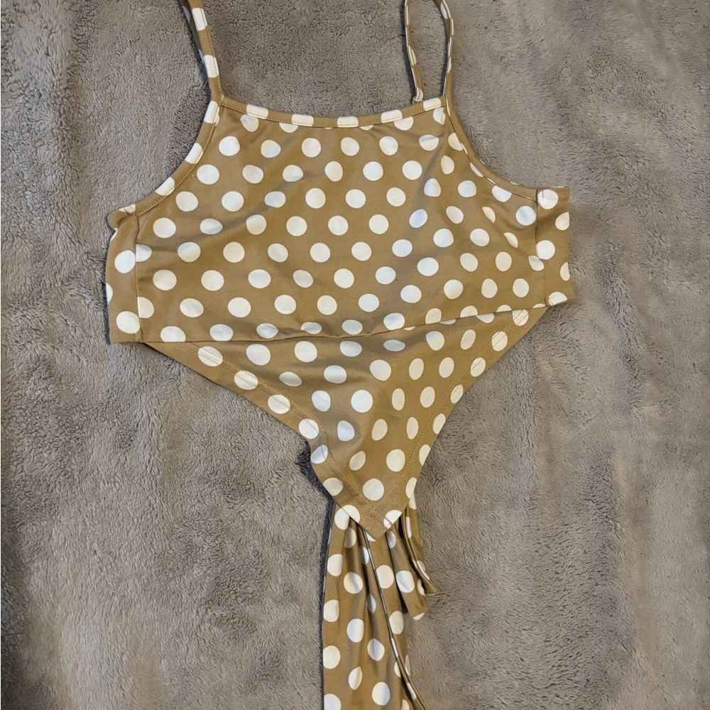 Vero Moda Tan Polka Dot Top